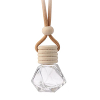 Bouteilles de parfum de voiture en verre pendentif 7ml 8ml 9ml 10ml forme carrée diffuseur de voiture bouteille de parfum vide suspendu