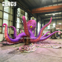 Modèle d'octopus animatronique géant et célèbre sur Internet, en métal, pour la décoration de centres commerciaux ou de parcs d'aventure