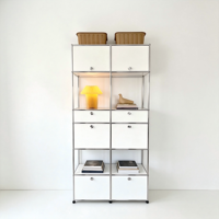 Armoire Modulaire - Penderie Moderne Autoportante avec Cadre en Acier Inoxydable Réglable pour Rangement Multi-niveaux - Mobilier de Maison