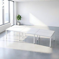 Bureau de travail modulaire pour 6 personnes, 360x120x75cm, pour personnel de bureau et postes informatiques
