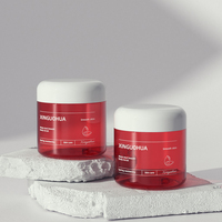 Pot de crème transparent brillant rose de 300 ml avec couvercle blanc à vis, couleur personnalisée, pot de crème pour le corps, lotion pour l'emballage des soins de la peau