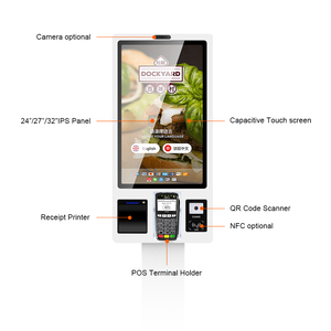 Hot bán nhà hàng 24 "32" tự đặt hàng <span class=keywords><strong>kiosk</strong></span> màn hình cảm ứng tự Dịch vụ thiết bị đầu cuối <span class=keywords><strong>kiosk</strong></span> POS hệ thống tự thanh toán <span class=keywords><strong>kiosk</strong></span> thức ăn nhanh - Product Image 3
