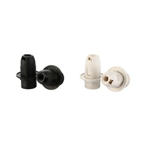 Douille de lampe <span class=keywords><strong>E14</strong></span> blanche ou noire avec base filetée M10, en PC résistant à la chaleur, pour lustre et éclairage DIY - Product Image 4