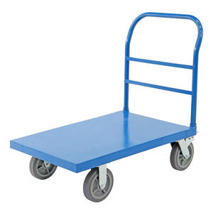 आईएसओ प्रमाणित भारी शुल्क 500 किलोग्राम क्षमता स्टील हैंड पुश ट्रक ट्रॉली 3 साल की वारंटी ओएम अनुकूलन योग्य गोदाम भंडारण - Product Image 5