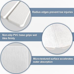 Foldable Diatomite Print Eco-Friendly Luxury Bathroom Toilet Floor Entrance Door Non-Slip Absorbent Quick-Drying Diatom Mud <b>Bath</b> - Product Image 4
