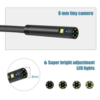 Caméra endoscopique à double objectif P40, boroscope industriel HD 4,3 pouces, caméra d'inspection de tuyaux de 8 mm, câble semi-rigide de 10 m pour l'automobile et les égouts