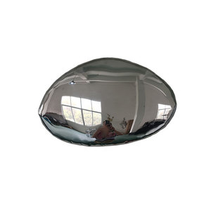 Stainless Steel Wall <b>Mounted</b> Stone Sculpture Irregular Shape Mirrored Water Droplet Modern Art Piece For Home Decor - Product Image 5