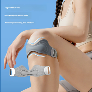 Sangle de genou en silicone D, absorption des chocs, soulagement de la pression, soutien du genou pour la course à pied et la randonnée - Product Image 1