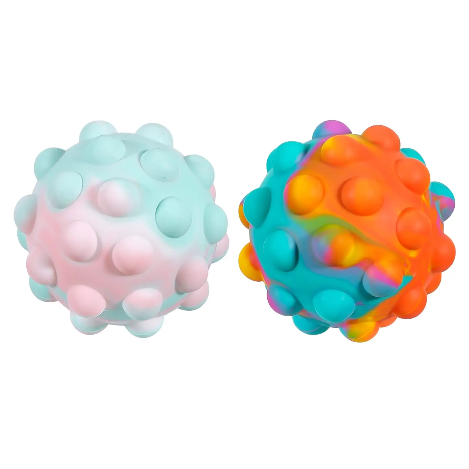 High Quality Hot Sale Push Bubble Ball Silicone Toys 3D Fidget Ball Squeeze Sensory Silicone Pop It Ball Fidget Toy