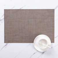 Set de sets de table à manger modernes, écologiques, résistants à la chaleur, antidérapants, lavables et durables en vinyle/PVC tissé rectangulaire de 1 à 2mm d'épaisseur