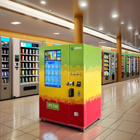 Distributeur automatique 2026 nouveau style avec vérification d'âge, écran tactile 43 pouces, lecteur de cartes, validateur de pièces de monnaie, collecteur de billets, en acier, SDK