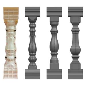 Moule en plastique durable de 95 cm de haut pour balustrades et rampes en béton coulé sur place pour garde-corps de <span class=keywords><strong>maison</strong></span>, balcon et rampes - Product Image 1