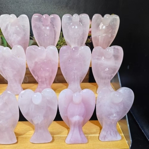 Angelo in Quarzo Rosa Naturale Intagliato a Mano, <span class=keywords><strong>Cristalli</strong></span> di Tendenza per Regali, Prezzo all'Ingrosso - Product Image 3