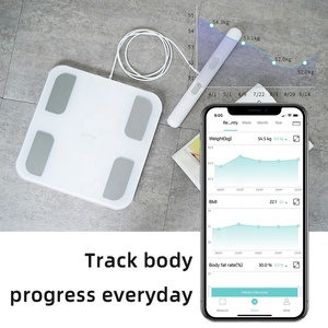 Balance connectée pour la salle de bain, 8 électrodes, impédance, IMC, plateforme en verre trempé numérique, qualité médicale, OEM ODM, couleur, 0,1 g - Product Image 4