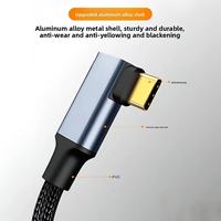 Câble d'extension USB 3.1 Gen 2 Type-C mâle vers Type-C femelle coudé, conducteur en cuivre pour la charge de la console Switch et la transmission vidéo
