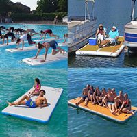 Plate-forme flottante gonflable de yoga de loisirs aquatiques, plate-forme flottante gonflable de lac