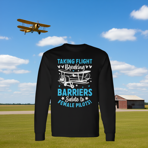 Camiseta de manga larga Taking Flight Breaking Barriers Salute To Female Pilots - Product Image 3