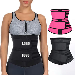 PROMO HEKSIN Sabuk Pelangsing Perut Wanita dengan Logo Kustom, Resleting Depan, Bahan Lateks - Product Image 1