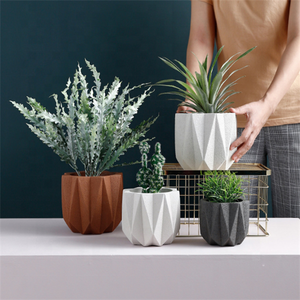 Macetas de cerámica personalizadas, decoración de jardín <span class=keywords><strong>minimalista</strong></span> para el <span class=keywords><strong>hogar</strong></span>, venta al por mayor - Product Image 4