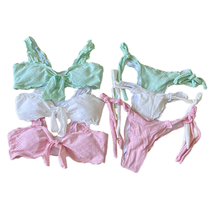 Nouveau maillot de bain deux pièces sexy pour femme, style européen et américain, avec découpes, bandage en tissu ajouré et imprimé animal patchwork - Product Image 1