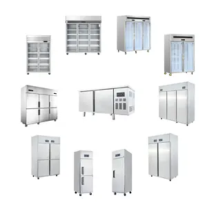 Вертикальный холодильник из нержавеющей стали, 400-1500 л