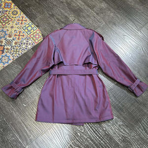 Bettergirl 2025 Début de l'automne nouveau col à rabat à manches longues ceinture fermeture à la taille lâche petit homme veste haut - Product Image 5