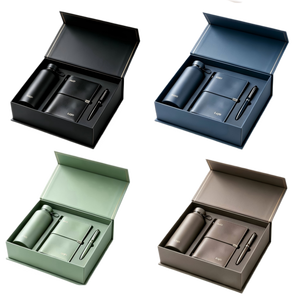 Nouveau Coffret Cadeau d'Affaires de Luxe 3-en-1 2026 – Bouteille, Carnet et Stylo Personnalisables avec Logo – Kits Cadeaux d'Entreprise – Kit de Bienvenue - Product Image 1
