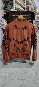 Best Suzani Embroidered Knitted Velvet Bomber Jacket Boho Reversible Letter Detail Vintage Hippie Winter Warm Eco-Friendly - Product Image 3