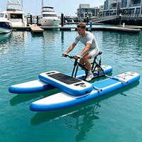Vélo aquatique gonflable en PVC imprimé sur mesure, vélo aquatique pour zone touristique, équipement de loisirs aquatiques pour location, équipement de loisirs en plein air