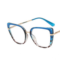 Gafas de Moda QSKY para Mujer, Montura Transparente, Anti Luz Azul, TR90, Metálicas, Doble Color, Montura Óptica, Gafas para Computadora