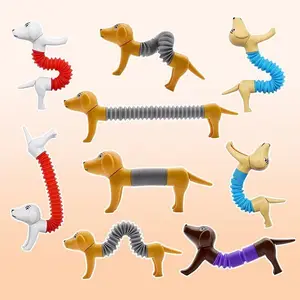 Cão Tubarão Sensorial Push It Bolas Bolha Tubo De Descompressão Anti-stress Fidget Autismo TDAH Ansiedade Bellows Brinquedos