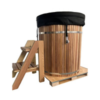 Red Cedar Wood Eisbad Kalte Tauch wanne mit Kühler und Filter für 2 Personen