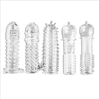 Crystal Penis Sleeve Condom Reusable Penis Dick Extensions Condom Sex Toys for Him