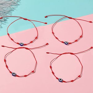 <span class=keywords><strong>Pulsera</strong></span> <span class=keywords><strong>de</strong></span> Hilo Rojo <span class=keywords><strong>de</strong></span> la Suerte con <span class=keywords><strong>Ojo</strong></span> Turco, Personalizada al por Mayor, con Ojos Azules <span class=keywords><strong>de</strong></span> Resina, <span class=keywords><strong>7</strong></span> <span class=keywords><strong>Nudos</strong></span>, <span class=keywords><strong>Pulsera</strong></span> <span class=keywords><strong>de</strong></span> Cuerda para Parejas - Product Image 2