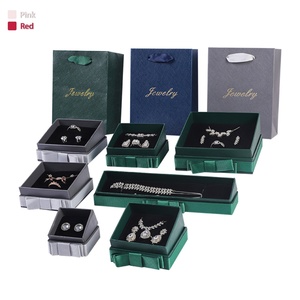 Luxury <b>Gift</b> Jewelry Packaging Paper Necklace Ring <b>Earring</b> <b>Boxes</b> Jewelry Set Cases With Ribbon Bow of Jewelry Packaging Box - Product Image 1