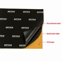 Tapis insonorisant pour voiture en aluminium et caoutchouc butyle ANTELA, plaque d'amortissement acoustique pour l'insonorisation automobile