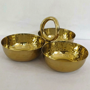 Wholesale Hammered Gold Shiny Decorative Bowl Exclusive Bronze <b>Candle</b> Holder for Home Decor for Living Room Centerpieces Best - Product Image 1