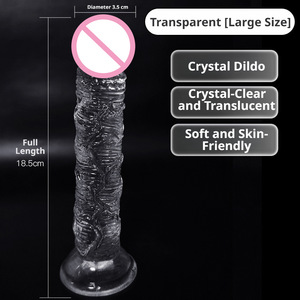 Dildo anal réaliste de 7,8 pouces avec base à ventouse pour une utilisation mains libres, jouet en TPE pour femmes. - Product Image 4