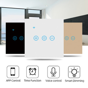 WIFI <b>Dimmer</b> <b>Switch</b> 8A Tempered Glass Panel Wireless Control For Home Lighting - Product Image 4