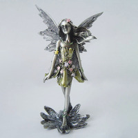 Grande statue de danseuse de ballet en métal pour jardin, statue de l'esprit du renard Daji, statue de fée, figurines en étain