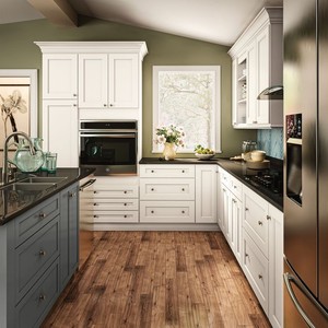 CBMmart Shaker Gabinetes de cocina franceses modernos de lujo de gama alta Mesa de Isla de piedra de mármol Almacenamiento de madera Servicio integral - Product Image 1