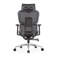 Chaise de bureau ergonomique en maille avec dossier divisé, mécanisme inclinable, accoudoirs réglables, testée BIFMA, roulettes en PU pour bureau et chambre