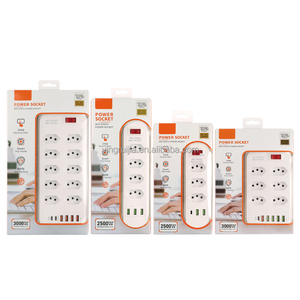 Bán hàng nóng bảo vệ quá tải Brazil Power Strip,6 cửa hàng Ổ cắm điện với USB một và USB C Cổng, đa cổng Adapter Ổ Cắm - Product Image 6