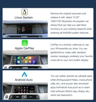 10.25 pouces Linux modèle autoradio Carplay Android Auto double système écran pour Benz C E a V classe GLA GLE NTG 4.5 5.0 lecteur