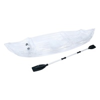 Kayak gonflable transparent en PVC épais pour 2 personnes, pliable, portable, pour la pêche et les sports nautiques de loisirs