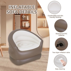 Air Mattress <b>Inflatable</b> <b>Sofa</b> Foldable PVC <b>Sofa</b> for Living Room & Bedroom Use Portable Indoor Camping Furniture - Product Image 3