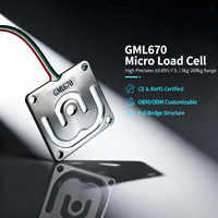 Célula de Carga Micro Galoce GML670 de 5-200kg, Puente Completo, Acero al Manganeso, IP65 para Básculas Corporales y de Cocina