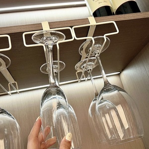 Iron Hanging Wine Glass Holder Rack Panel Design Home Furniture Modern Style Minimalist Inverted Drip Water 10 Bottles - Product Image 3