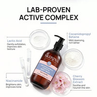 Fruitzuur Exfoliërende Douchegel Melkzuur Niacinamide Huidverjonging Acne Verzorging Langdurige Geur Body Wash 500ml