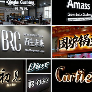 Cửa hàng ngoài trời chiếu sáng <span class=keywords><strong>backlit</strong></span> chữ ánh sáng Hộp bảng quảng cáo hình chữ nhật trang trí <span class=keywords><strong>mini</strong></span> liền mạch không gỉ - Product Image 4